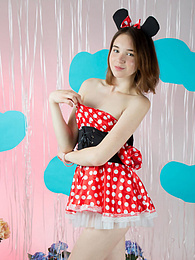 FreshPornPics presents: Breathtaking slender chick got rid of innocent clothing quickly and spread those smooth legs while showing her moist areas.