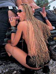 FreshPornPics presents: Naughty Blonde Nika Gets Wet And Fucked In Outdoor Threesome