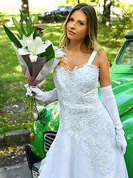 FreshPornPics presents: Naughty bride Rebecca Volpetti takes a photographer assistant's stiff dick