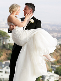 FreshPornPics presents: Hot blonde Anikka Albrite consummates her marriage vows after getting married