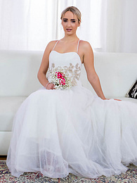FreshPornPics presents: Blonde bride Anna Khara has sex with the groom and a photographer at once