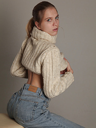 FreshPornPics presents: Very shy and modest teen girl gets undressed showing off her fresh and natural naked body