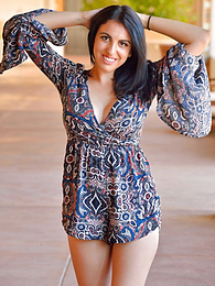 FreshPornPics presents: Sultry women Saraya and her girlfriend caressing each other outside
