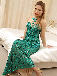 FreshPornPics presents: Sexy british teen Stephanie Bonham Carter removes her dress and displays her bare skin
