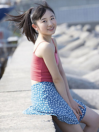 FreshPornPics presents: Asian teen Chisaki Morito demonstrates her tiny tits and demonstrates her exposed body outdoors